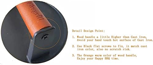 Firsgrill Burger Press 7.08" Round & 8.3‘’X4.3”Rectangle Heavy-Duty Cast Iron Smash Meat Steak With Wood Handle for Blackstone Camp chef Pitboss Weber Treager Griddle Grills (Round & Rectangle) - Image 5