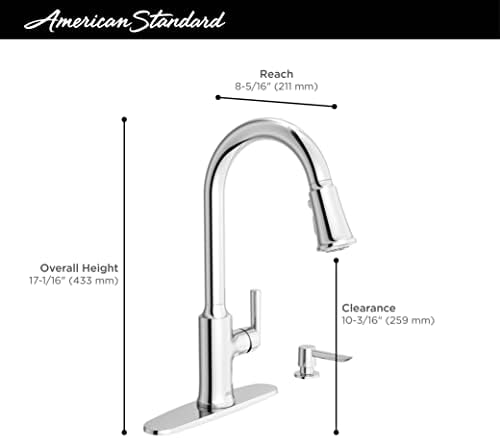 American Standard 7421300.075 Raviv Pull-Down Kitchen Faucet with Sprayer and Soap Dispenser Stainless Steel - Image 5