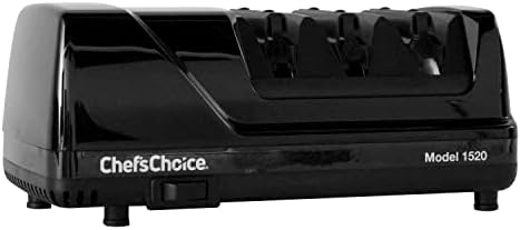 Chef’sChoice 1520 Electric Knife Sharpener for Straight Edge and Serrated Knives, 3-Stage, Black - Image 7