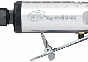 Ingersoll Rand 307B 1/4” Air Die Grinder, Straight, 28,000 RPM, 0.25 HP, Ball Bearing Construction, Safety Lock, Aluminum Housing, Lightweight Power Tool , Grey
