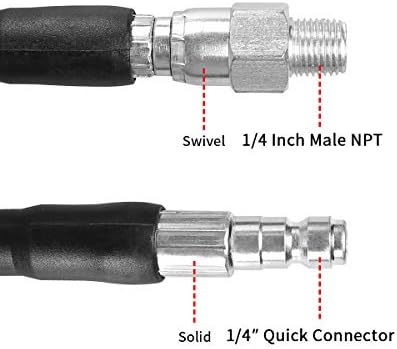 Sooprinse High Pressure Washer Sewer Jetter Kit, Button Nozzle and Rotating Sewer Jetting Nozzle, Pressure Washer Sewer Washer Kit, 50FT Drain Cleaning Hose, 3000 PSI - Image 5