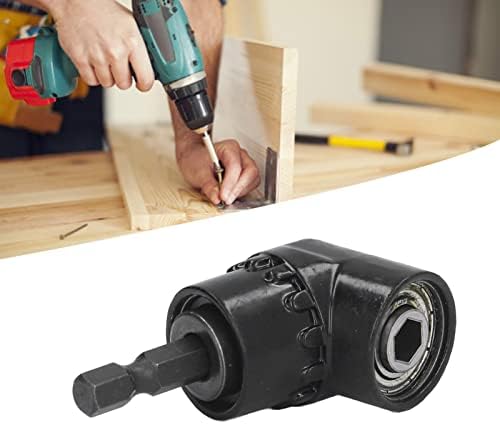 90 Degree Drill Adapter, Right Angle Drill, Multifunction Right Angle Driver Angle Extension Power Screwdriver Drill with 1/4in Hex Shank Accessory for Household Workplace Industry - Image 4