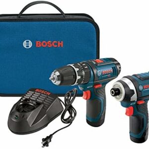 BOSCH 12-Volt Max Lithium-Ion 2-Tool Cordless Combo Kit CLPK241-120, Blue