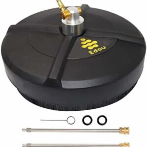 EDOU Direct Pressure Washer Surface Cleaner 15" | Composite, Heavy Duty Electric Power Washer | 4,000 PSI Max Working Pressure Machine | Includes: 2 Pressure Washer Extension Wand Attachments