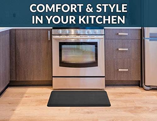 ComfiLife Anti Fatigue Floor Mat – 3/4 Inch Thick Perfect Kitchen Mat, Standing Desk Mat – Comfort at Home, Office, Garage – Durable – Stain Resistant – Non-Slip Bottom (20" x 32", Black) - Image 6