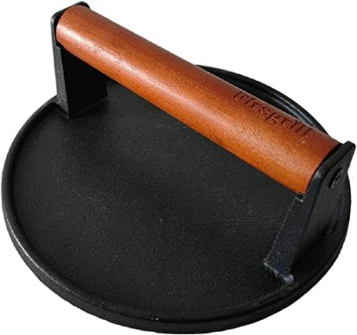 Firsgrill Burger Press 7.08" Round & 8.3‘’X4.3”Rectangle Heavy-Duty Cast Iron Smash Meat Steak With Wood Handle for Blackstone Camp chef Pitboss Weber Treager Griddle Grills (Round & Rectangle) - Image 7