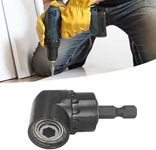 90 Degree Drill Adapter, Right Angle Drill, Multifunction Right Angle Driver Angle Extension Power Screwdriver Drill with 1/4in Hex Shank Accessory for Household Workplace Industry - Image 3