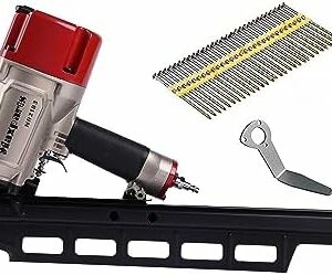 Maxparts NR2183 Framing Nailer Plastic Collated Full-Head Nails with Steel Magazine Pneumatic Tools for Housing Constructions
