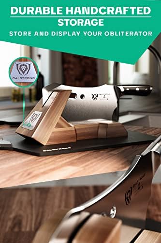 Dalstrong Obliterator Meat Cleaver - 9 inch - Gladiator Series R - Wood Stand and Sheath - Razor Sharp Massive Heavy Duty - 3lbs 6mm Thickness - 7CR17MOV Steel Kitchen - G10 Handle - Image 4