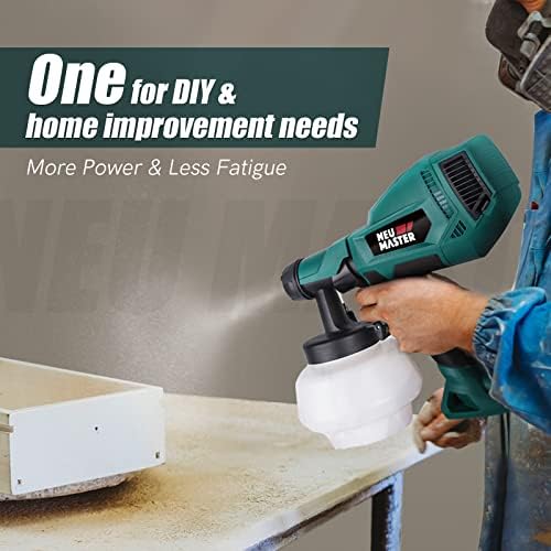 Paint Sprayer, NEU MASTER Electric Spray Paint Gun, 1200ML Container/4 Nozzles/3 Patterns, Easy to Clean HVLP Paint Sprayers for Home Interior and Exterior, House Painting, Furniture, Fence, Ceiling - Image 7