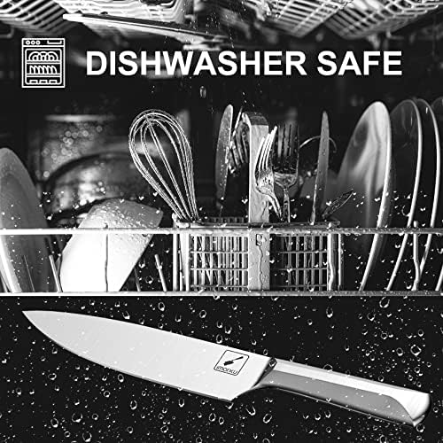 Knife Set, imarku 16 PCS High Carbon Japanese Stainless Steel Knife Sets for Kitchen with Block, Ultra Sharp Kitchen Knife Set with Sharpener Chef Knife Set, Dishwasher Safe - Image 4