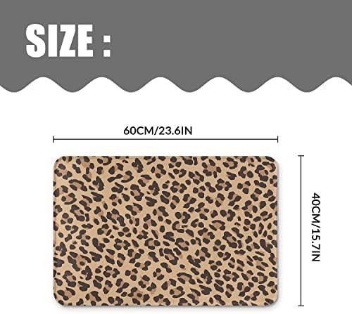 TESIQIMT Rustic Bathroom Rug,Black Brown Leopard Print for Girls,Bathroom Rug Mat Non Slip Door Mats,Soft Bath Mat for Home Decor,Mud Mat for Indoor and Outdoor,15.7x23.6Inches - Image 6