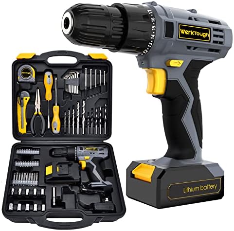 Uniteco 77PCS 18/20V Cordless Drill Screwdriver Tool Set Home Repair Set Combo Kit Tool Kit