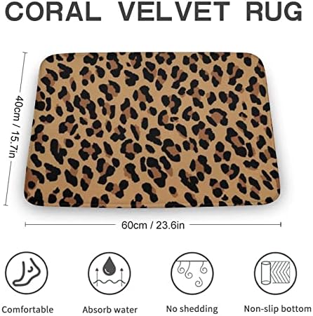 TESIQIMT Rustic Bathroom Rug,Black Brown Leopard Print for Girls,Bathroom Rug Mat Non Slip Door Mats,Soft Bath Mat for Home Decor,Mud Mat for Indoor and Outdoor,15.7x23.6Inches - Image 2