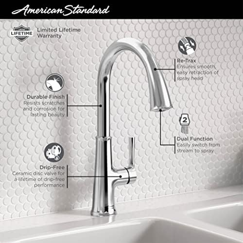 American Standard 9319310.002 Renate Pull-Down Kitchen Faucet with sprayer Chrome - Image 3