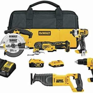 DEWALT 20V MAX Power Tool Combo Kit, 4-Tool Cordless Power Tool Set with Battery and Charger (DCK551D1M1)