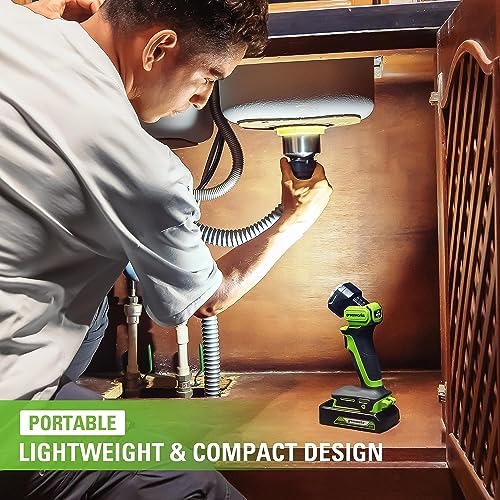 Greenworks 24V 5pcs Brushless Power Tool Combo kit: 310 in. -lbs Drill Driver, 1950 In. Ibs Impact Driver, Reciprocating Saw, Circular Saw, Flashlight With 2 * 2Ah Batteries & Fast Charger - Image 9