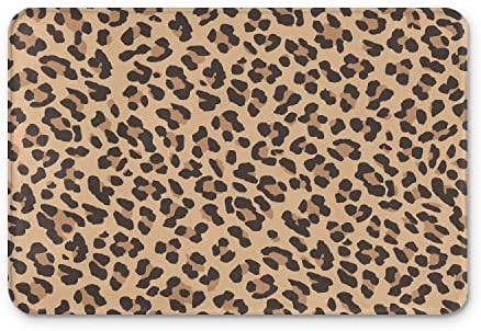 TESIQIMT Rustic Bathroom Rug,Black Brown Leopard Print for Girls,Bathroom Rug Mat Non Slip Door Mats,Soft Bath Mat for Home Decor,Mud Mat for Indoor and Outdoor,15.7x23.6Inches - Image 3