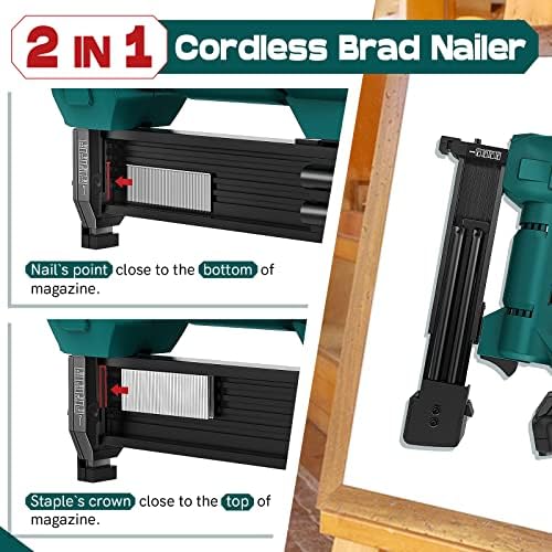 Cordless Nail Gun Battery Powered, NEU MASTER Battery Brad Nailer/Staple Gun NTC0023, 20V Max. 2.0Ah Battery and Charger Included for Upholstery, Woodworking and Carpentry - Image 6