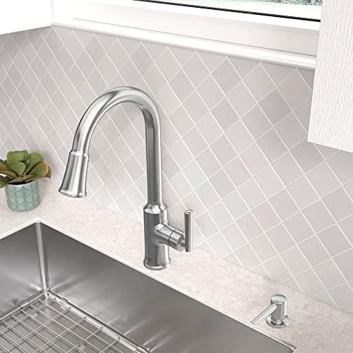 American Standard 7421300.075 Raviv Pull-Down Kitchen Faucet with Sprayer and Soap Dispenser Stainless Steel - Image 4