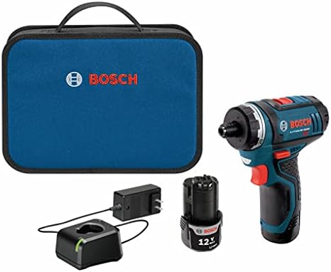 Bosch PS21-2A 12V Max 2-Speed Pocket Driver Kit with 2 Batteries, Charger and Case , Blue