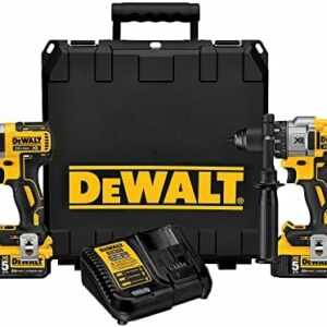 DEWALT 20V MAX Hammer Drill and Impact Driver, Cordless Power Tool Combo Kit with 2 Batteries and Charger (DCK299P2)