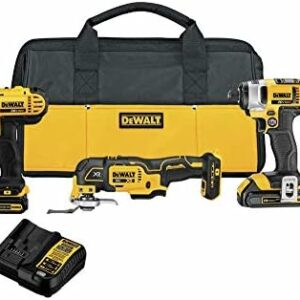 DEWALT 20V MAX Power Tool Combo Kit, 4-Tool Cordless Power Tool Set with 2 Batteries and Charger (DCK444C2)