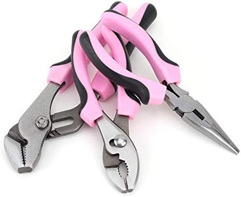 FASTPRO Pink Tool Set, 220-Piece Lady's Home Repairing Tool Kit with 12-Inch Wide Mouth Open Storage Tool Bag - Image 4