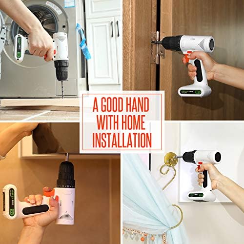 GALAX PRO 12V Light Weight Cordless Drill Driver with Work Light, Max Torque 18N.m, 3/8 Inch Keyless Chuck, 17+1 Position, Single Speed 0-800RPM, Streamlined Design - Image 7