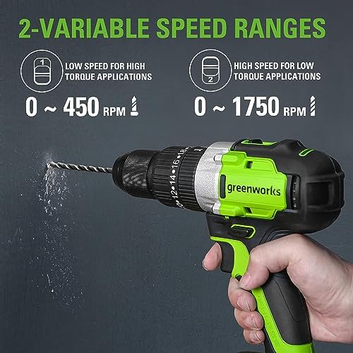 Greenworks 24V 6-pcs Combo Kit: 24V Hammer Drill, Impact Driver, Multi-Tool, Flashlight, Reciprocating Saw & Circular Saw, Includes 2*2.0Ah & 1*2.0Ah USB (Power Bank) Batteries & (2) Fast Chargers - Image 5