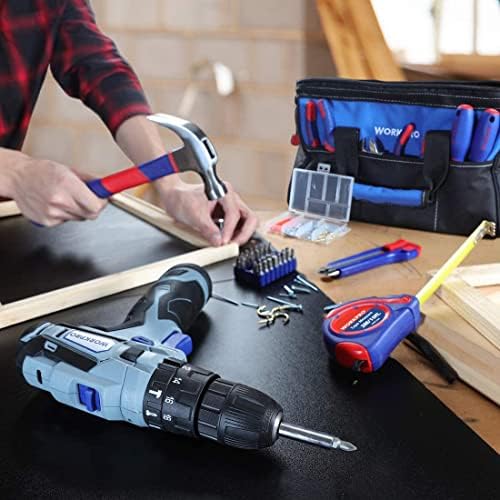 WORKPRO 12V Cordless Drill and Home Tool Kit, 177 Pieces Combo Kit with 14-inch Tool Bag - Image 3