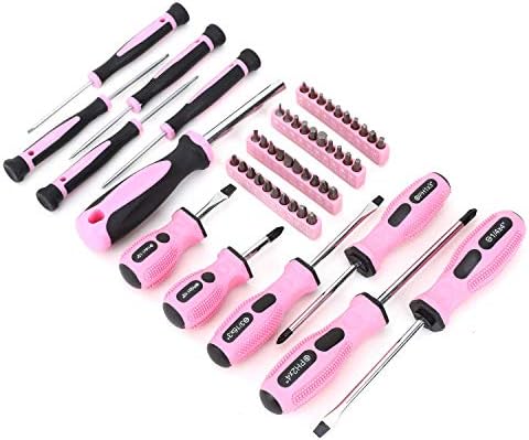FASTPRO Pink Tool Set, 220-Piece Lady's Home Repairing Tool Kit with 12-Inch Wide Mouth Open Storage Tool Bag - Image 7