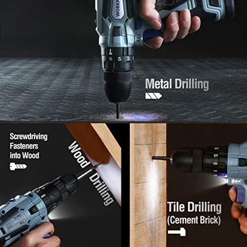 WORKPRO 12V Cordless Drill and Home Tool Kit, 177 Pieces Combo Kit with 14-inch Tool Bag - Image 6